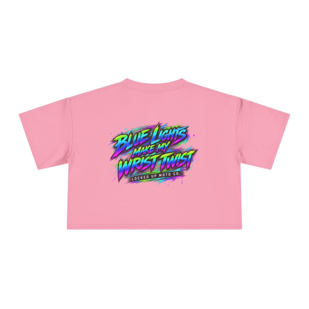Blue Lights Make Me Twist -Retro Edition Crop Tee