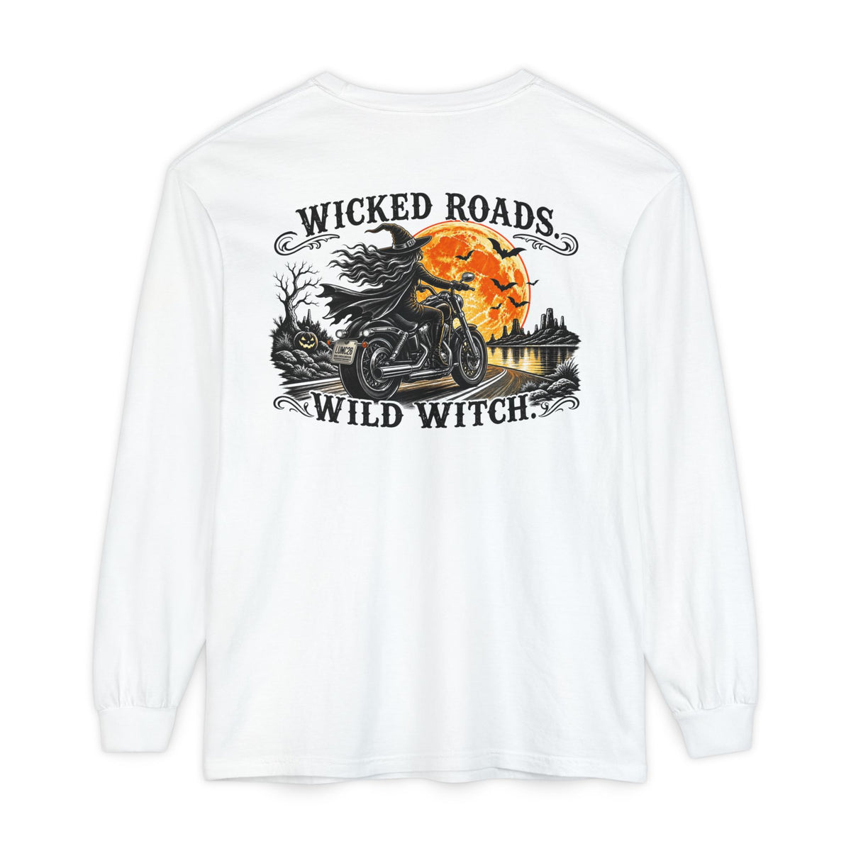 Wicked Roads, Wild Witch- Women's Limited Edition Halloween LONG SLEEVE Tee