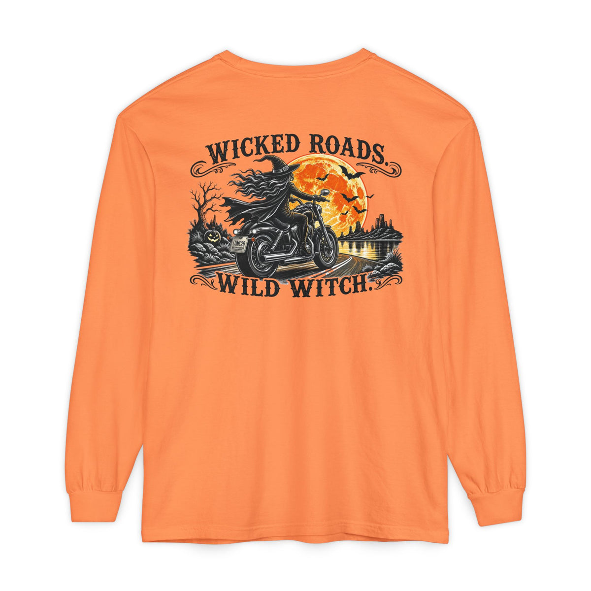 Wicked Roads, Wild Witch- Women's Limited Edition Halloween LONG SLEEVE Tee