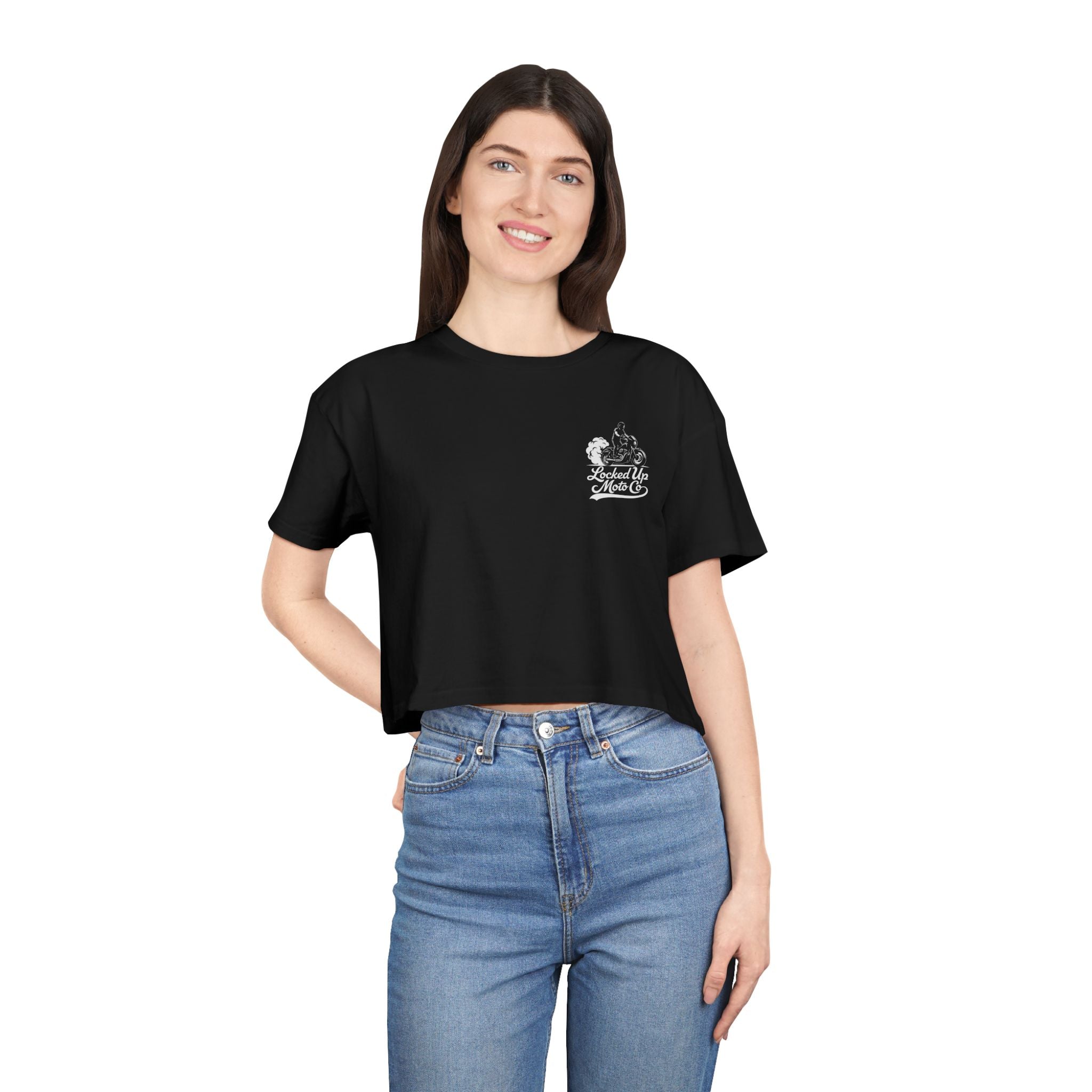 Stay Feral. Ride Free Graphic Crop Top