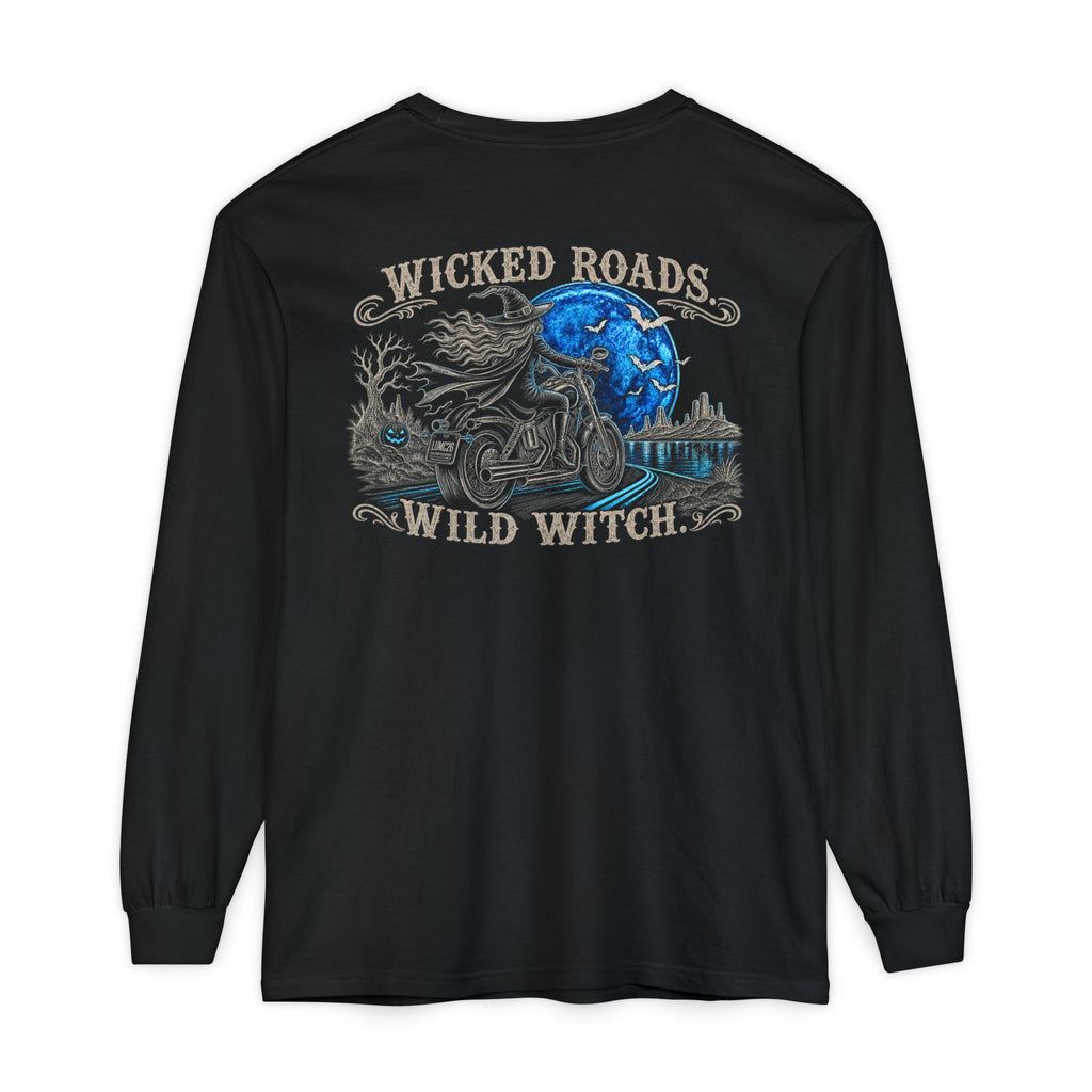 Wicked Roads, Wild Witch- Women's Limited Edition Halloween LONG SLEEVE Tee