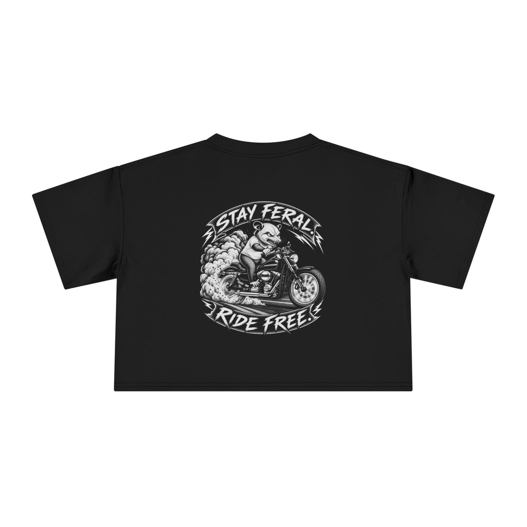 Stay Feral. Ride Free Graphic Crop Top