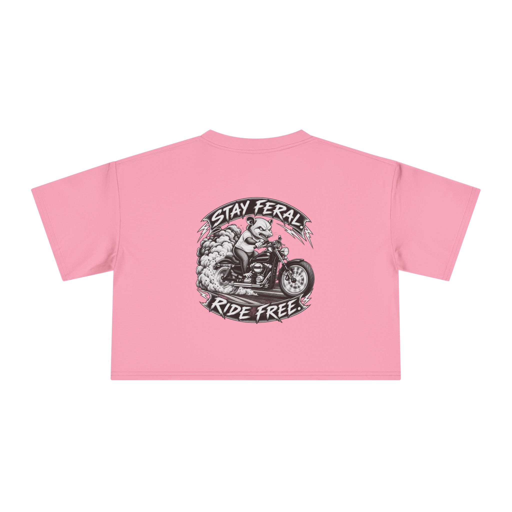 Stay Feral. Ride Free Graphic Crop Top