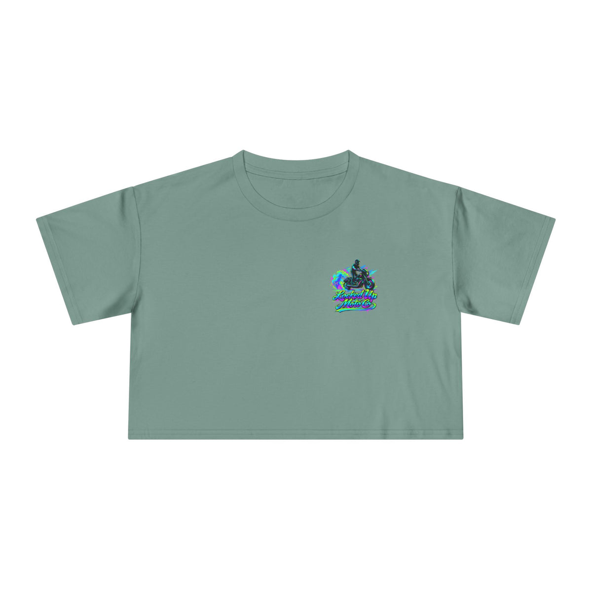 Blue Lights Make Me Twist -Retro Edition Crop Tee